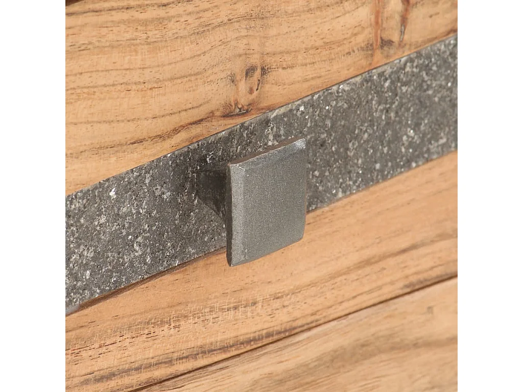 Mesa consola de madera maciza de acacia 90x30x75 cm