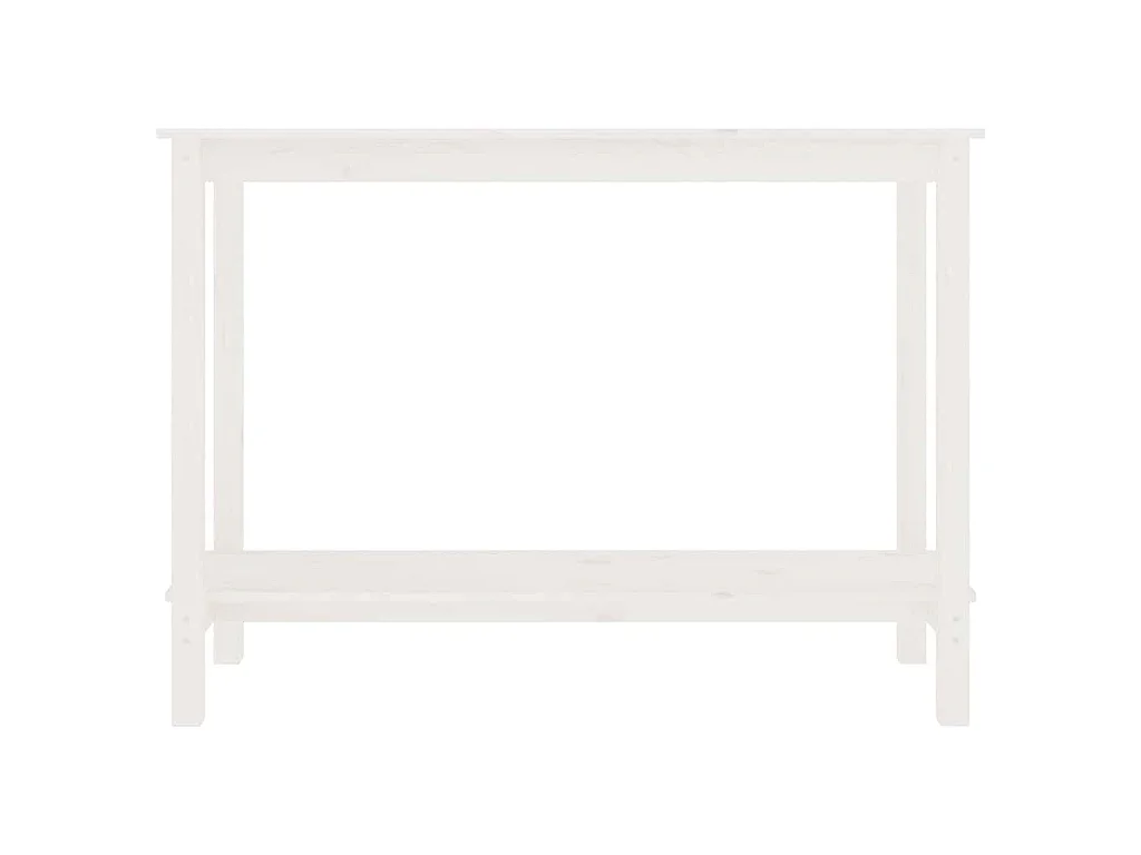 Table console Blanc 110x40x80 cm Bois massif de pin