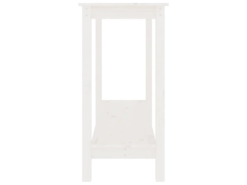 Table console Blanc 110x40x80 cm Bois massif de pin