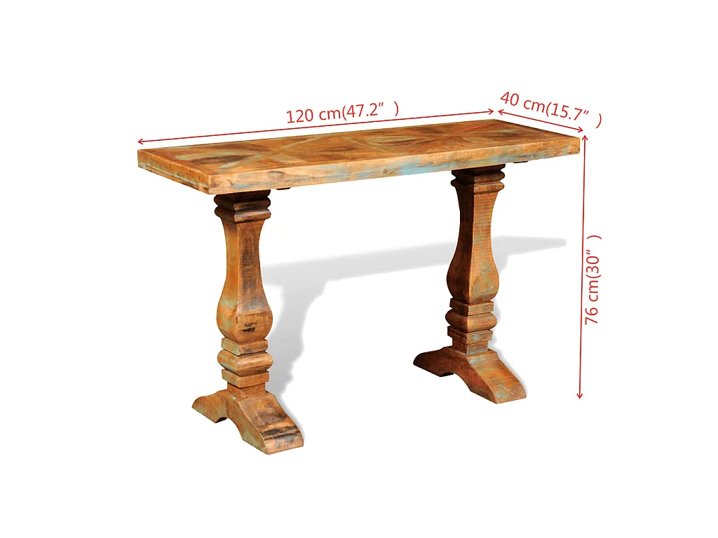 Table console Bois de récupération massif