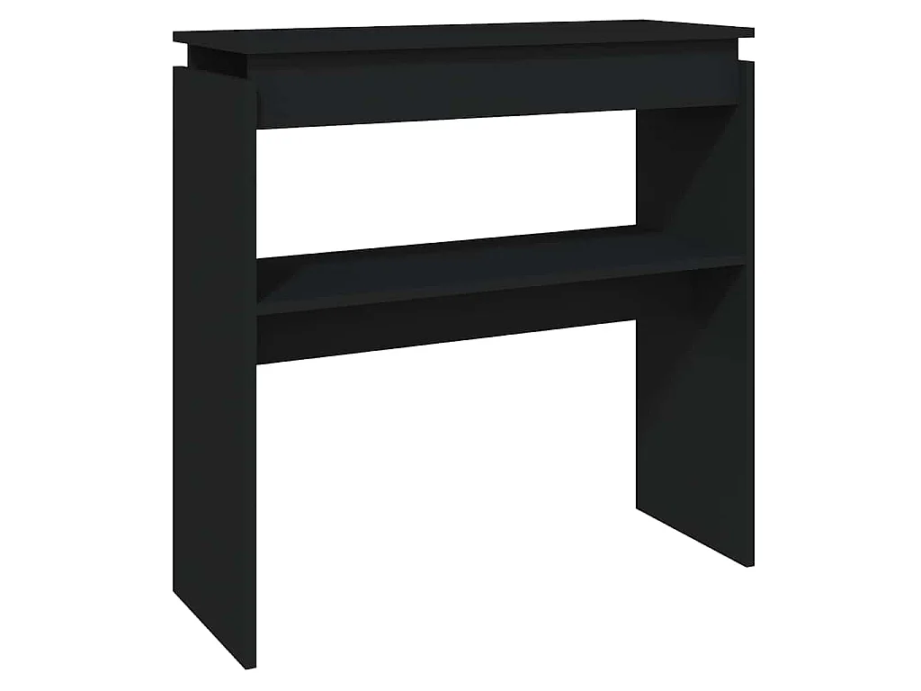 Wandtafel 80x30x80 cm bewerkt hout zwart