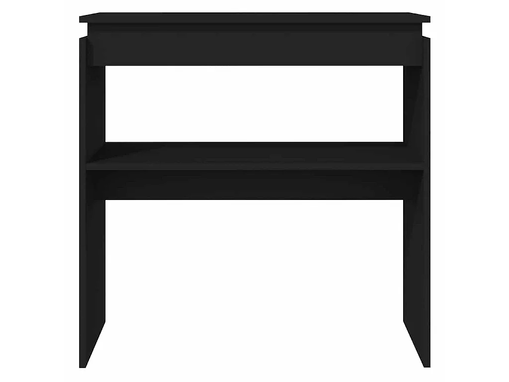 Tavolino Consolle Nero 80x30x80 cm in Legno Multistrato