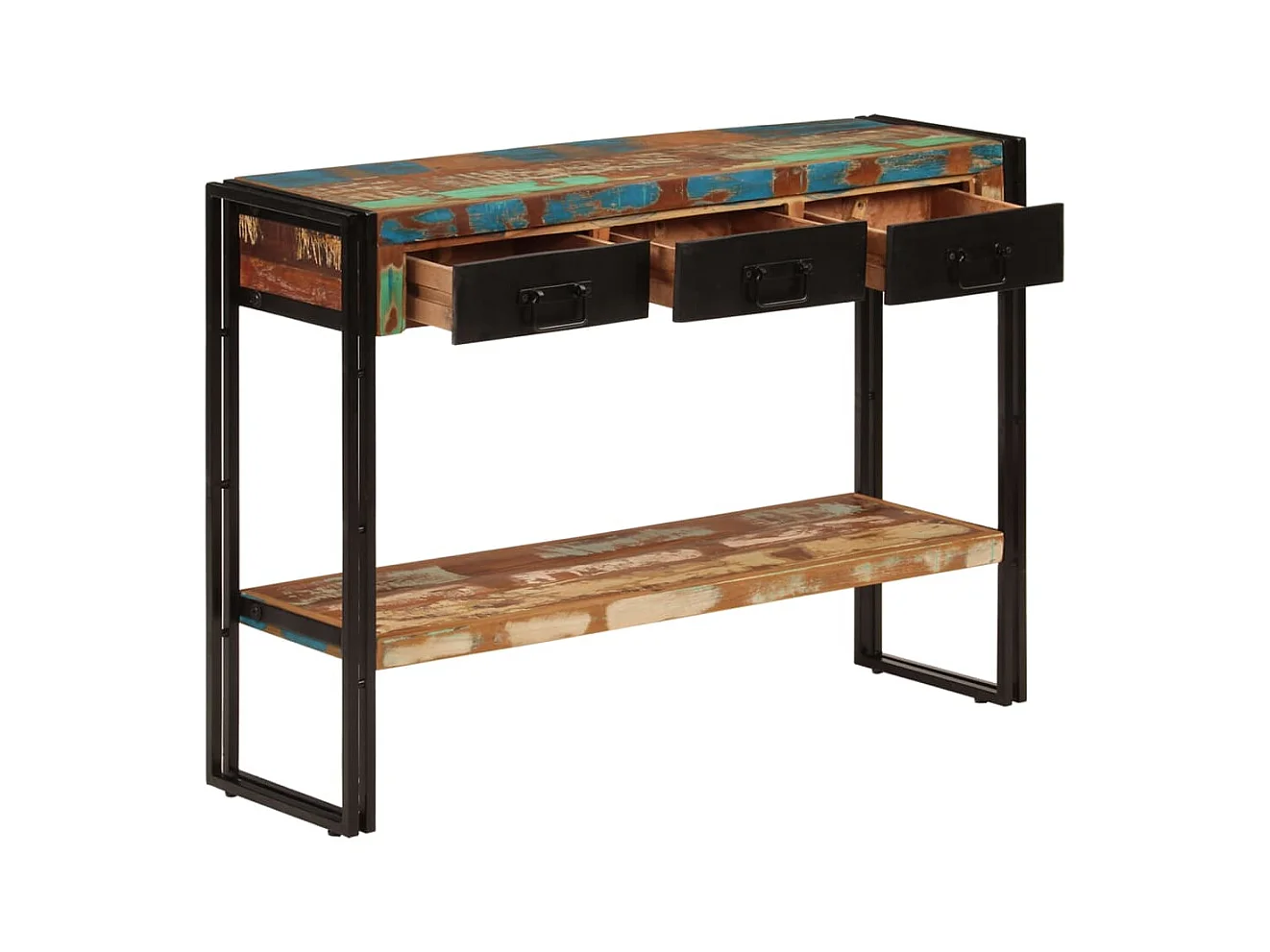 Table console 110x30x76 cm Bois massif de récupération