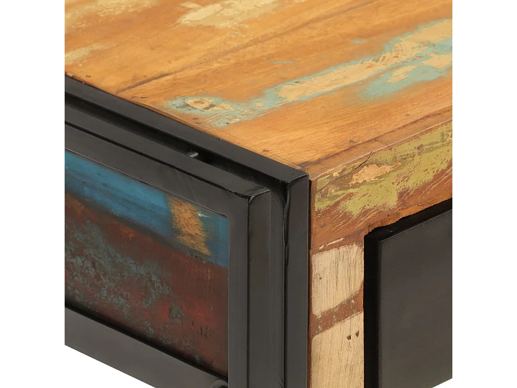 Tavolo Consolle 110x30x76 cm in Legno Massello Riciclato