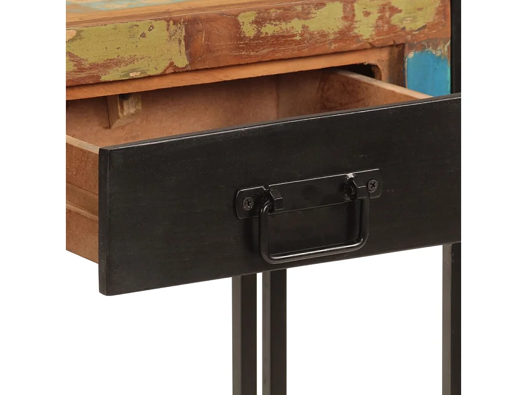 Tavolo Consolle 110x30x76 cm in Legno Massello Riciclato