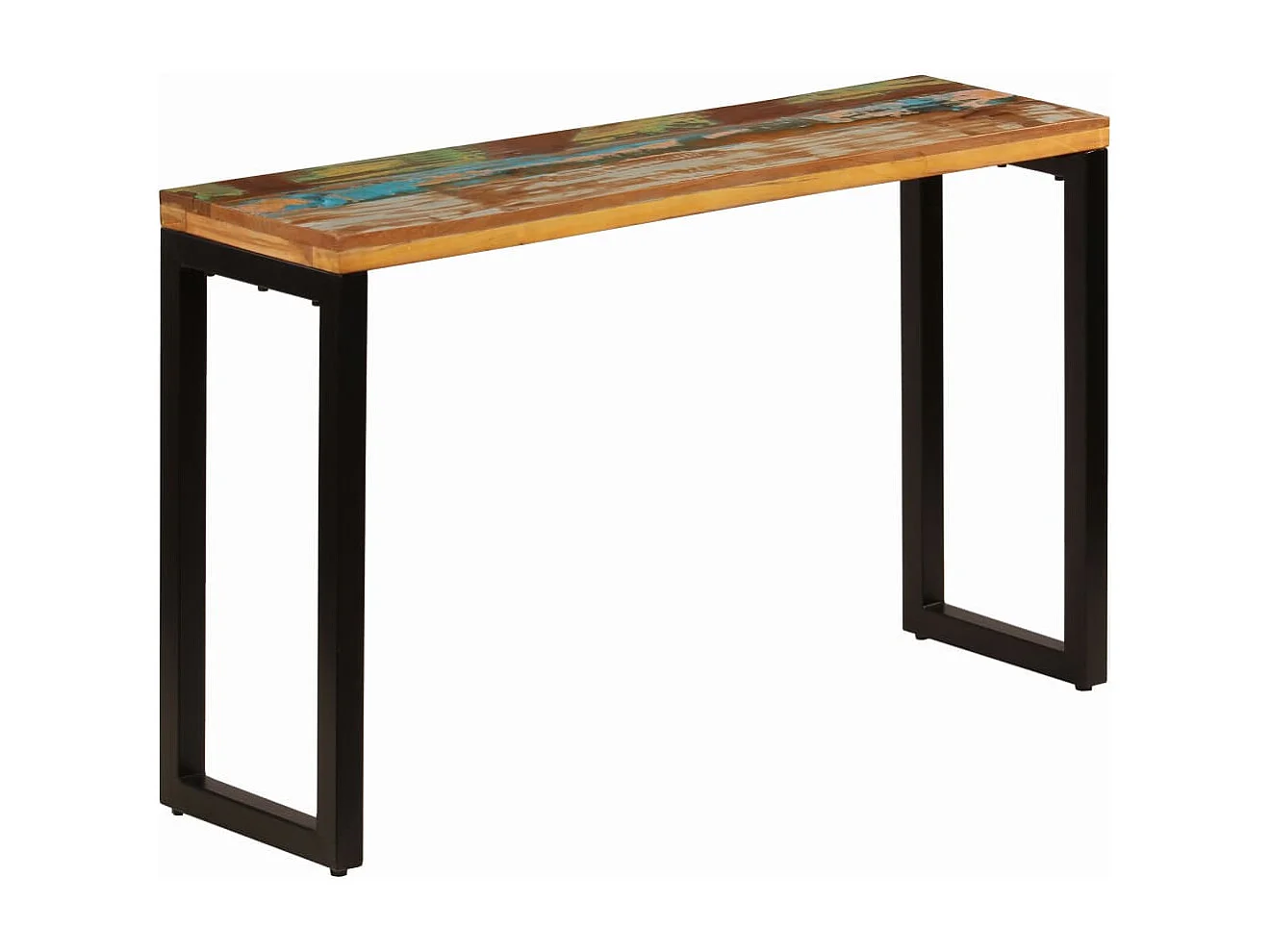 Wandtafel 120x35x76 cm massief gerecycled hout en staal