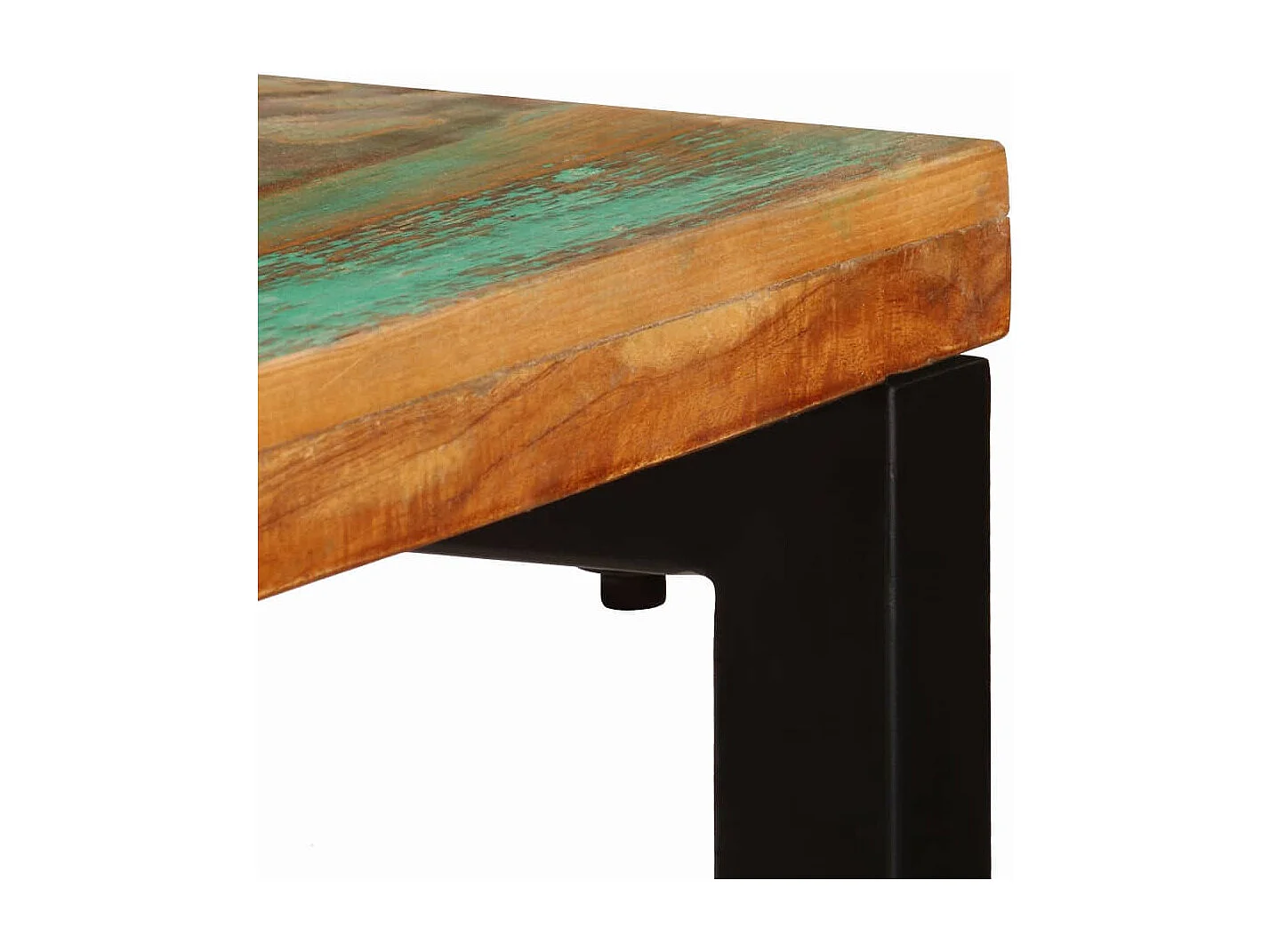 Table console 120x35x76 cm Bois de récupération solide et acier