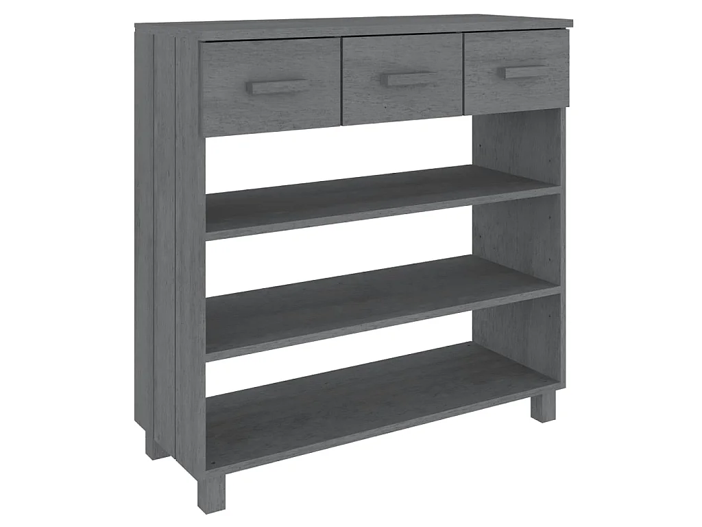 Konsolentisch HAMAR Dunkelgrau 90x35x90 cm Massivholz Kiefer