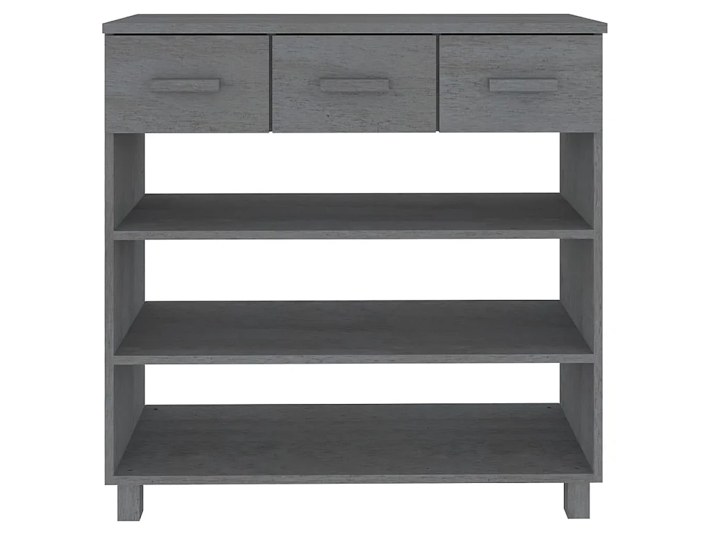 Konsolentisch HAMAR Dunkelgrau 90x35x90 cm Massivholz Kiefer