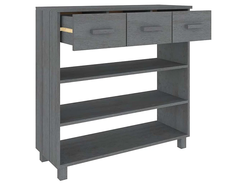 Wandtafel HAMAR 90x35x90 cm massief grenenhout donkergrijs