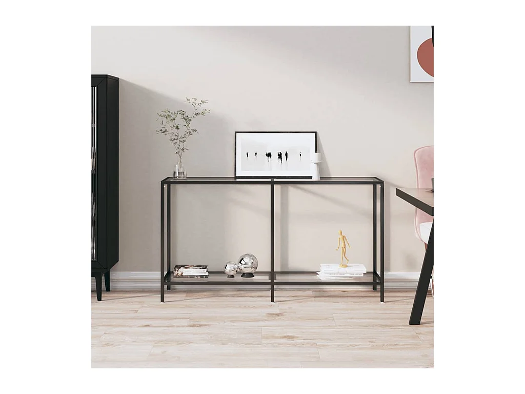 Table console Transparent 140x35x75,5 cm Verre trempé