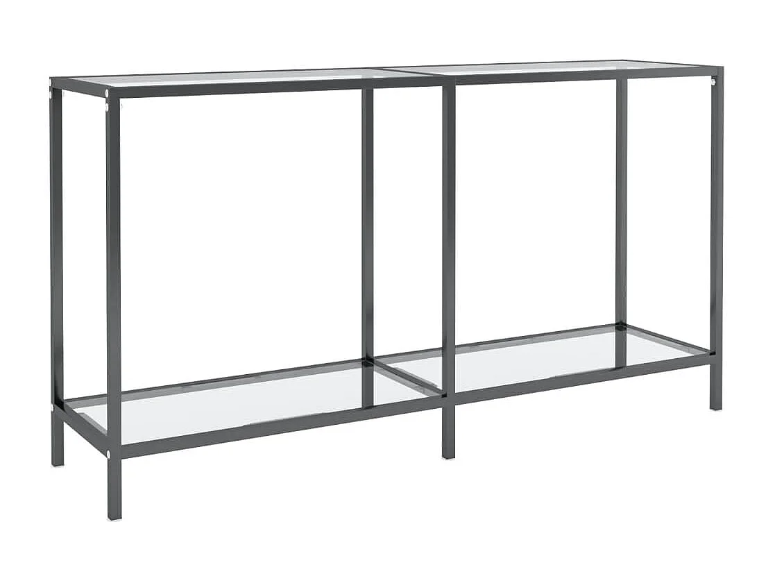 Wandtafel 140x35x75,5 cm gehard glas transparant
