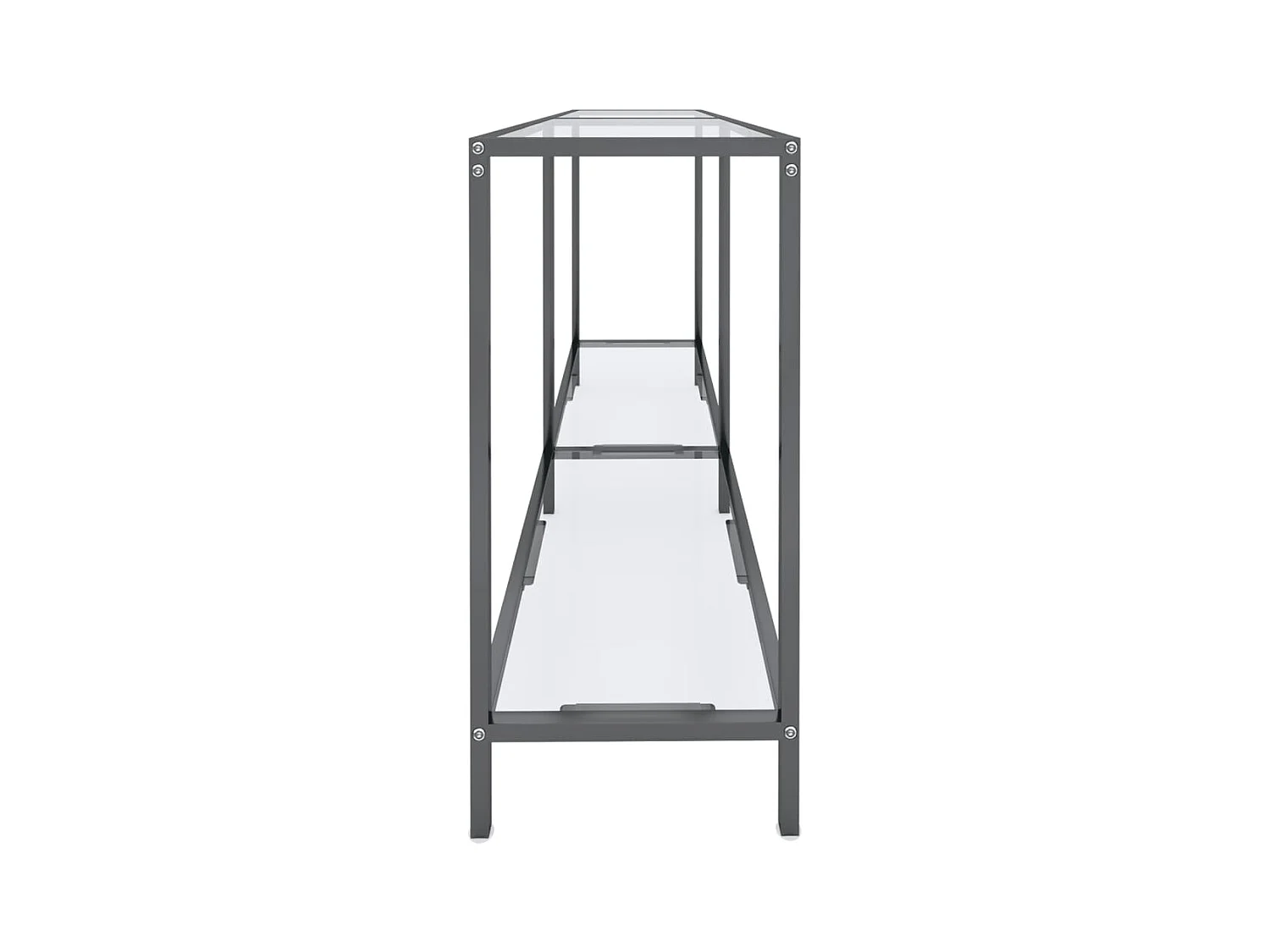 Wandtafel 140x35x75,5 cm gehard glas transparant