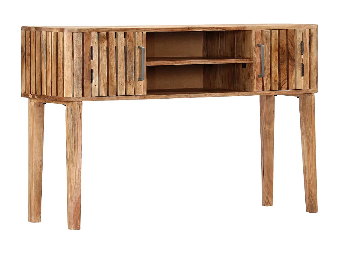 Tavolo Consolle 120x35x76 cm Legno Massello di Acacia