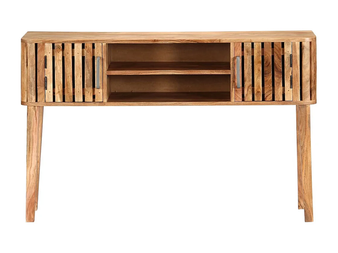 Tavolo Consolle 120x35x76 cm Legno Massello di Acacia