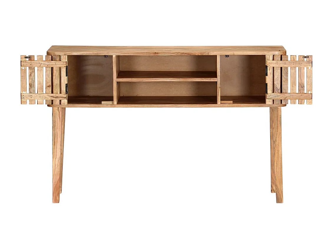 Tavolo Consolle 120x35x76 cm Legno Massello di Acacia