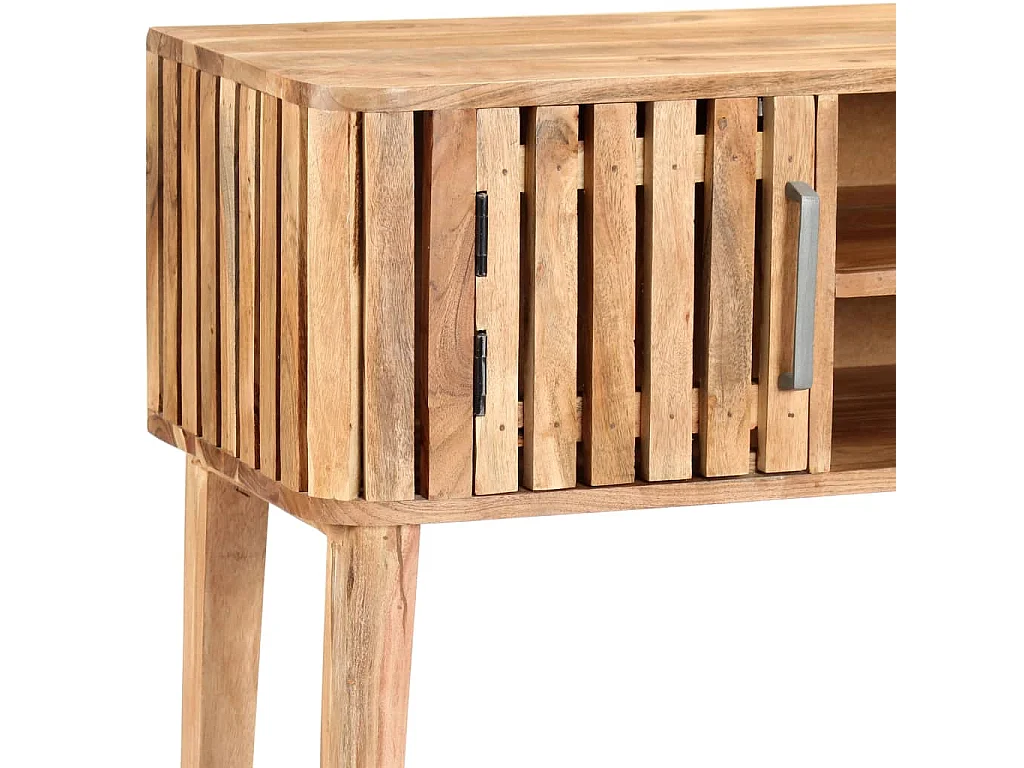 Tavolo Consolle 120x35x76 cm Legno Massello di Acacia