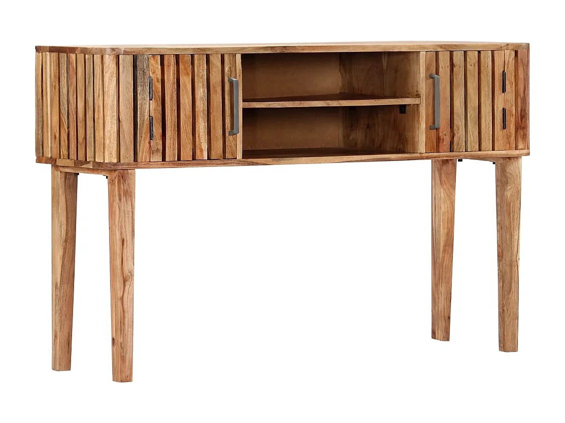 Tavolo Consolle 120x35x76 cm Legno Massello di Acacia