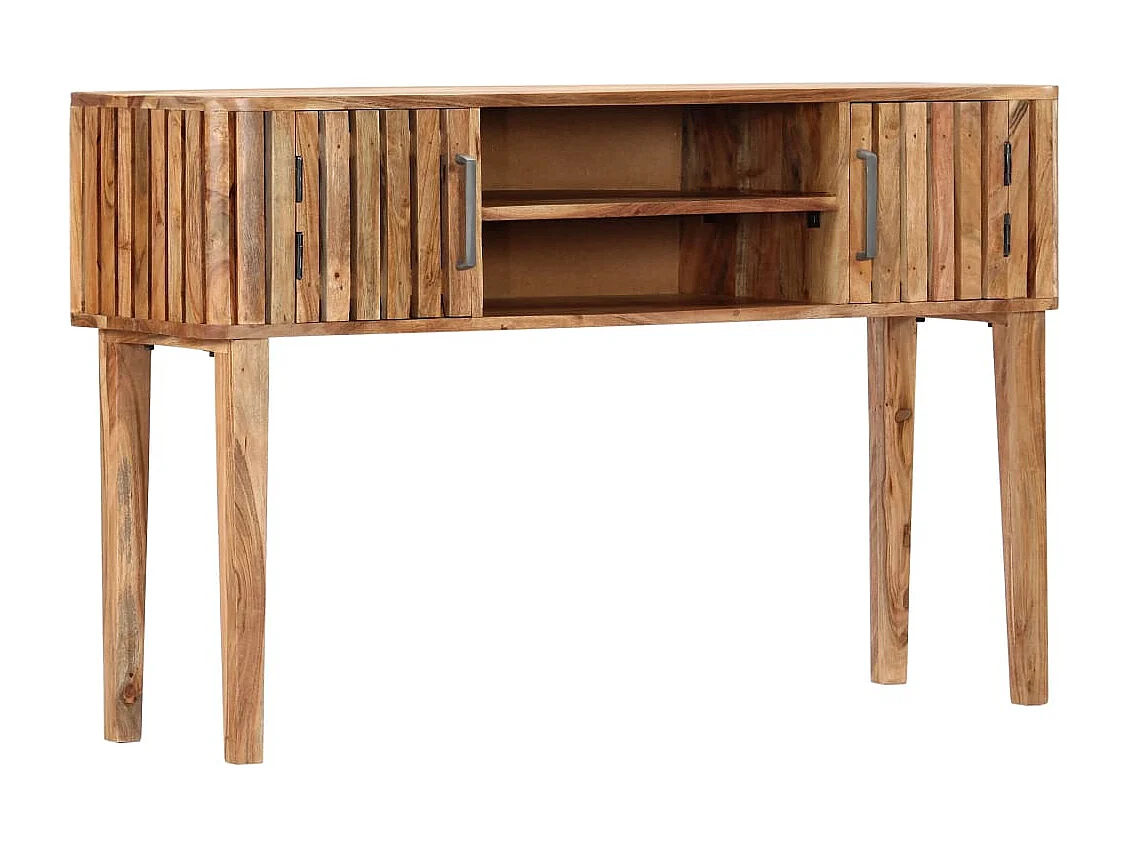 Tavolo Consolle 120x35x76 cm Legno Massello di Acacia