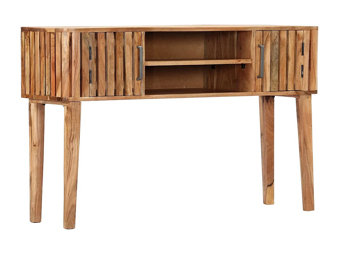 Tavolo Consolle 120x35x76 cm Legno Massello di Acacia