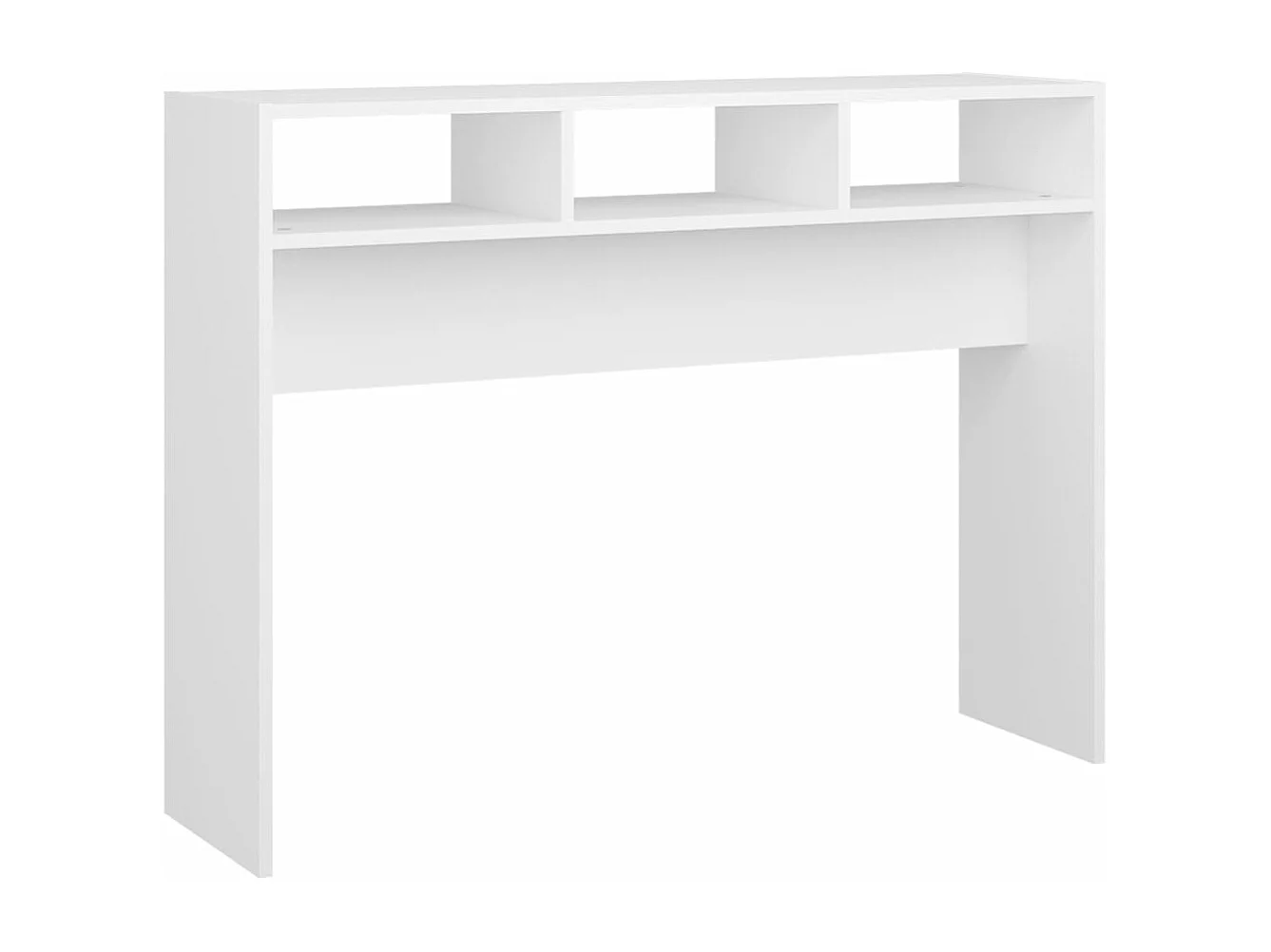 Table console blanc 105x30x80 cm bois d'ingénierie