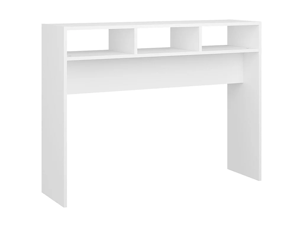 Table console blanc 105x30x80 cm bois d'ingénierie
