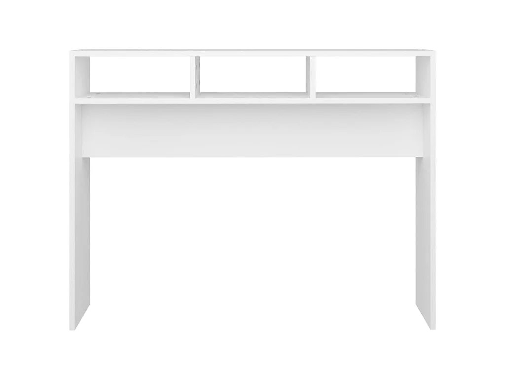 Table console blanc 105x30x80 cm bois d'ingénierie