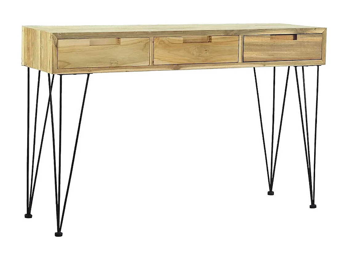 Mesa consola em teca maciça 120x35x76 cm