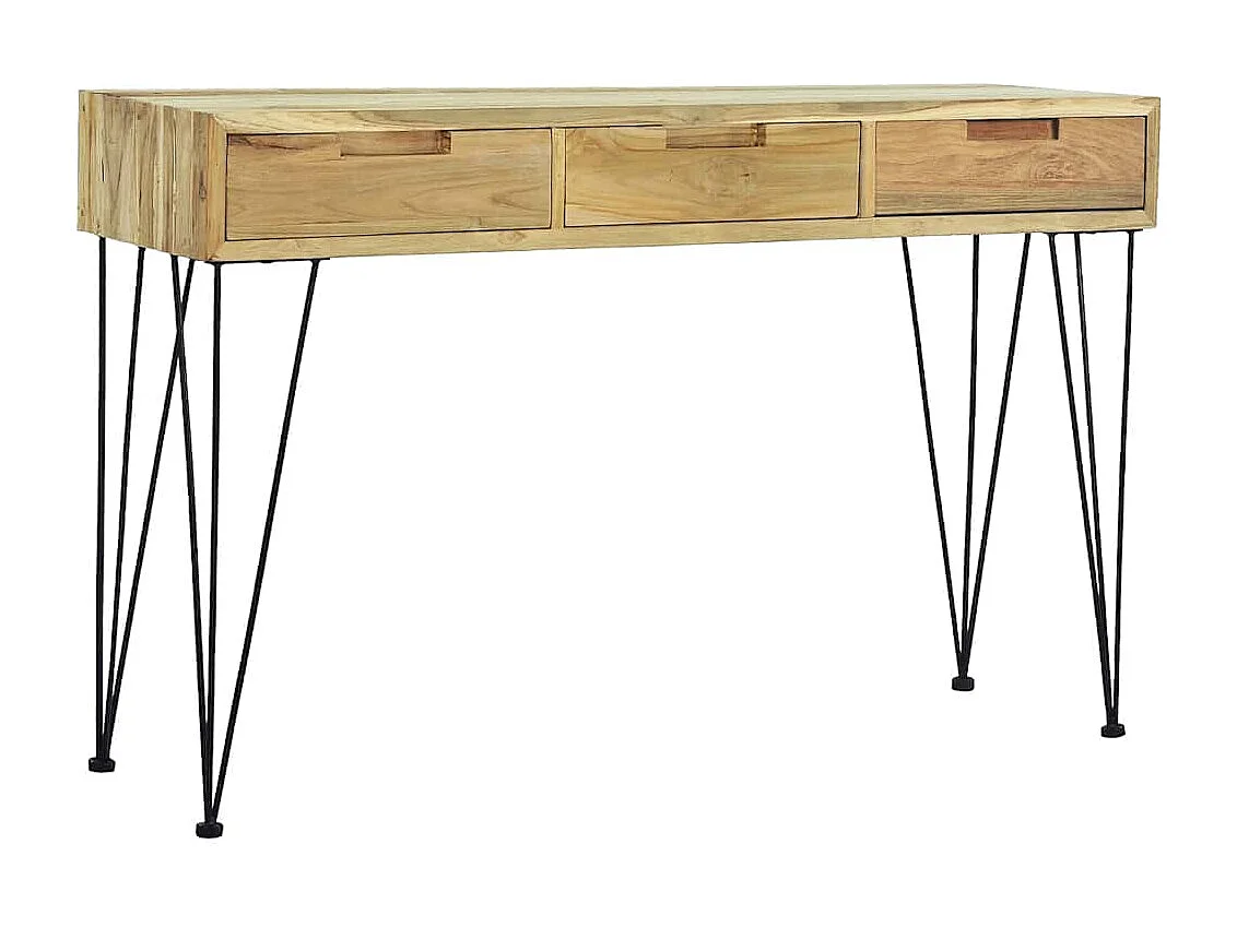 Table console 120x35x76 cm Teck massif