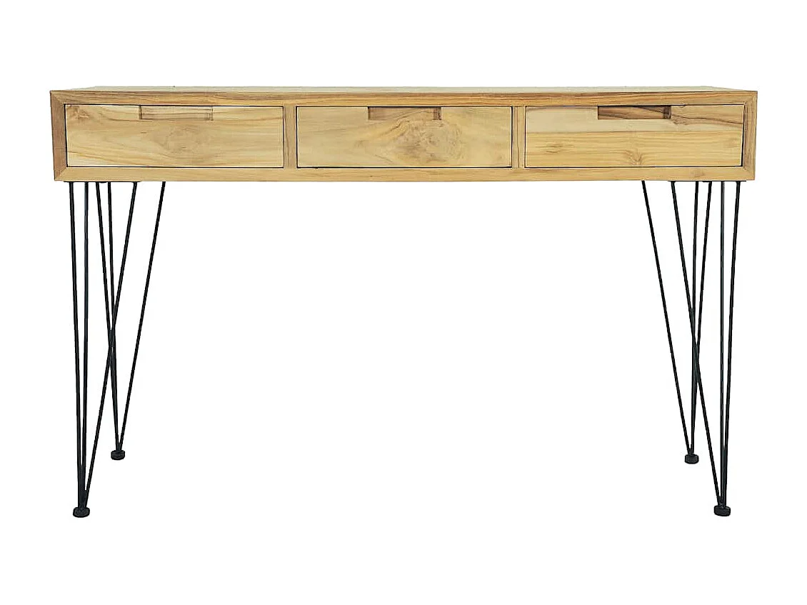 Table console 120x35x76 cm Teck massif