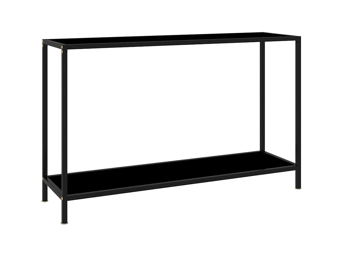 Table console Noir 120x35x75 cm Verre trempé