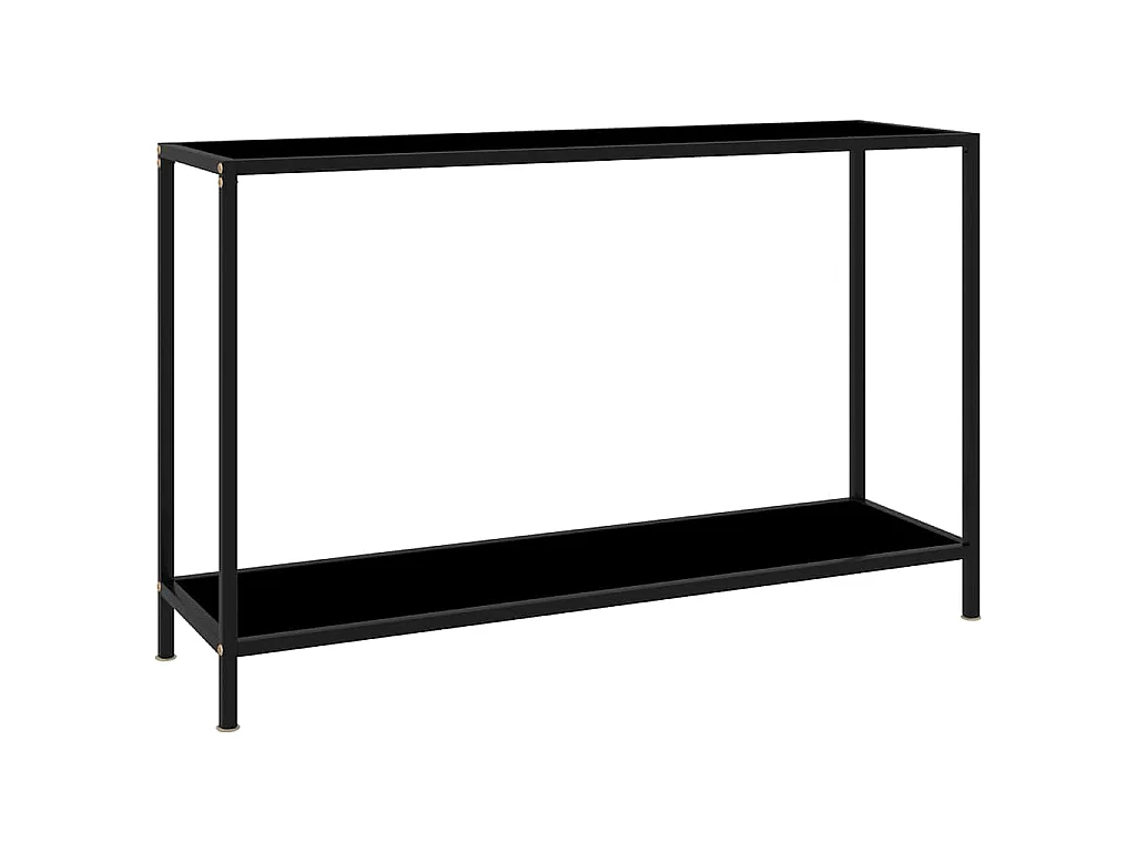 Mesa consola 120x35x75 cm vidro temperado preto