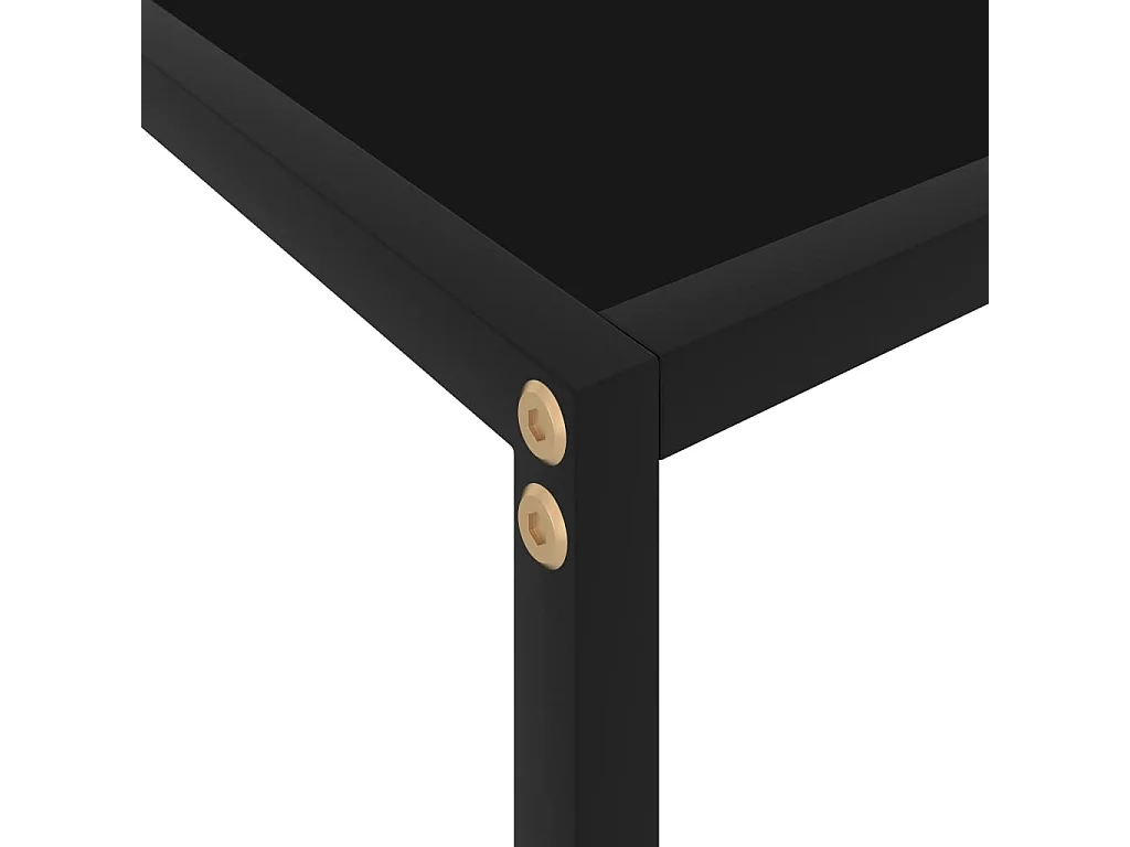 Mesa consola 120x35x75 cm vidro temperado preto