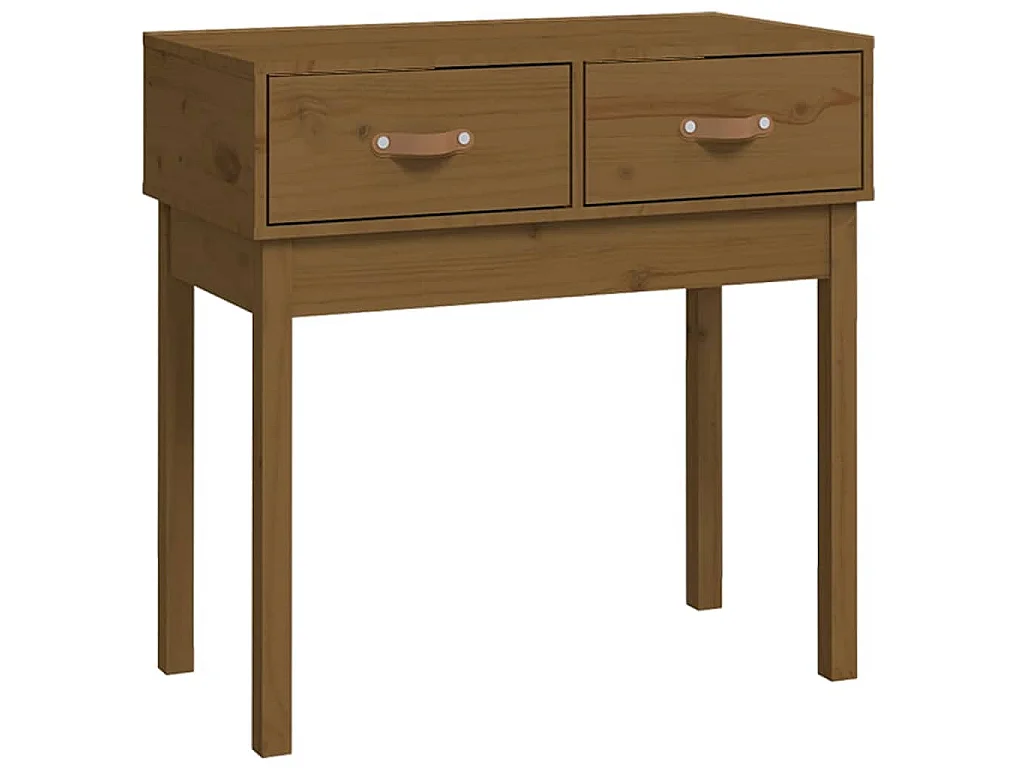 Table console Marron miel 76,5x40x75 cm Bois massif de pin