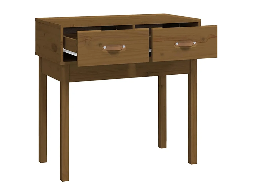 Table console Marron miel 76,5x40x75 cm Bois massif de pin