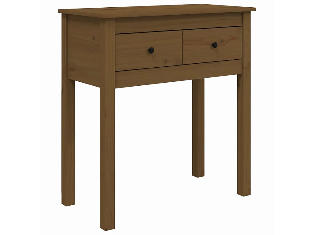 Table console Marron miel 70x35x75 cm Bois massif de pin