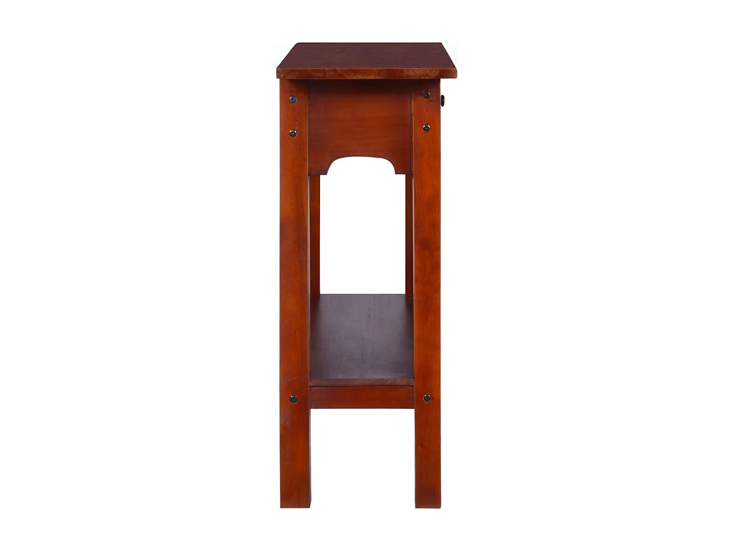 Mesa consola clásica de madera maciza caoba marrón 90x30x75cm