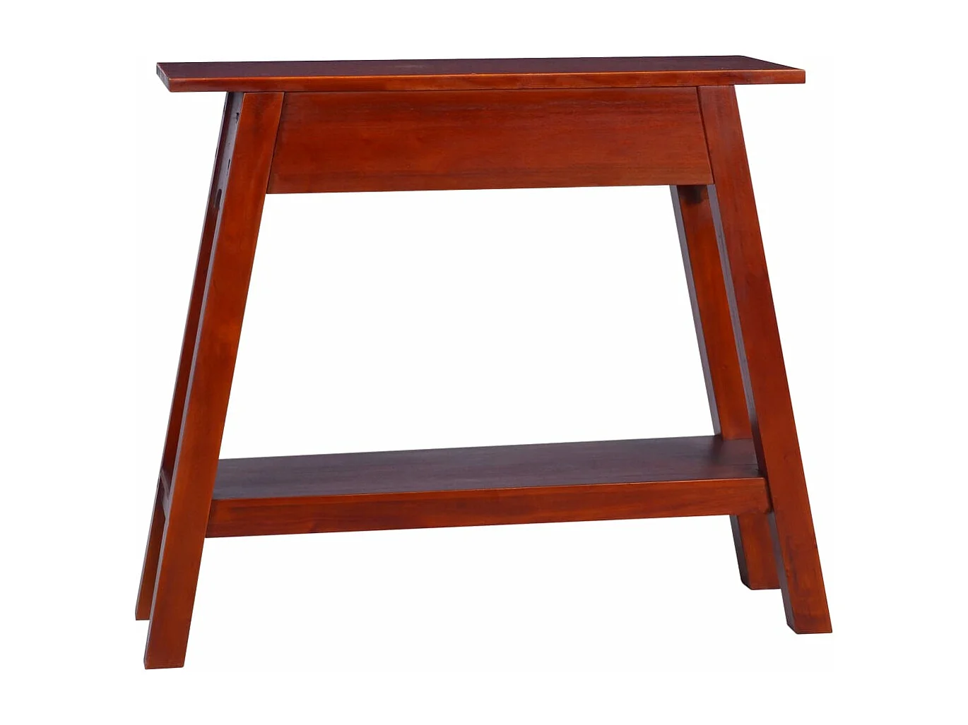 Mesa consola clásica de madera maciza caoba marrón 90x30x75cm