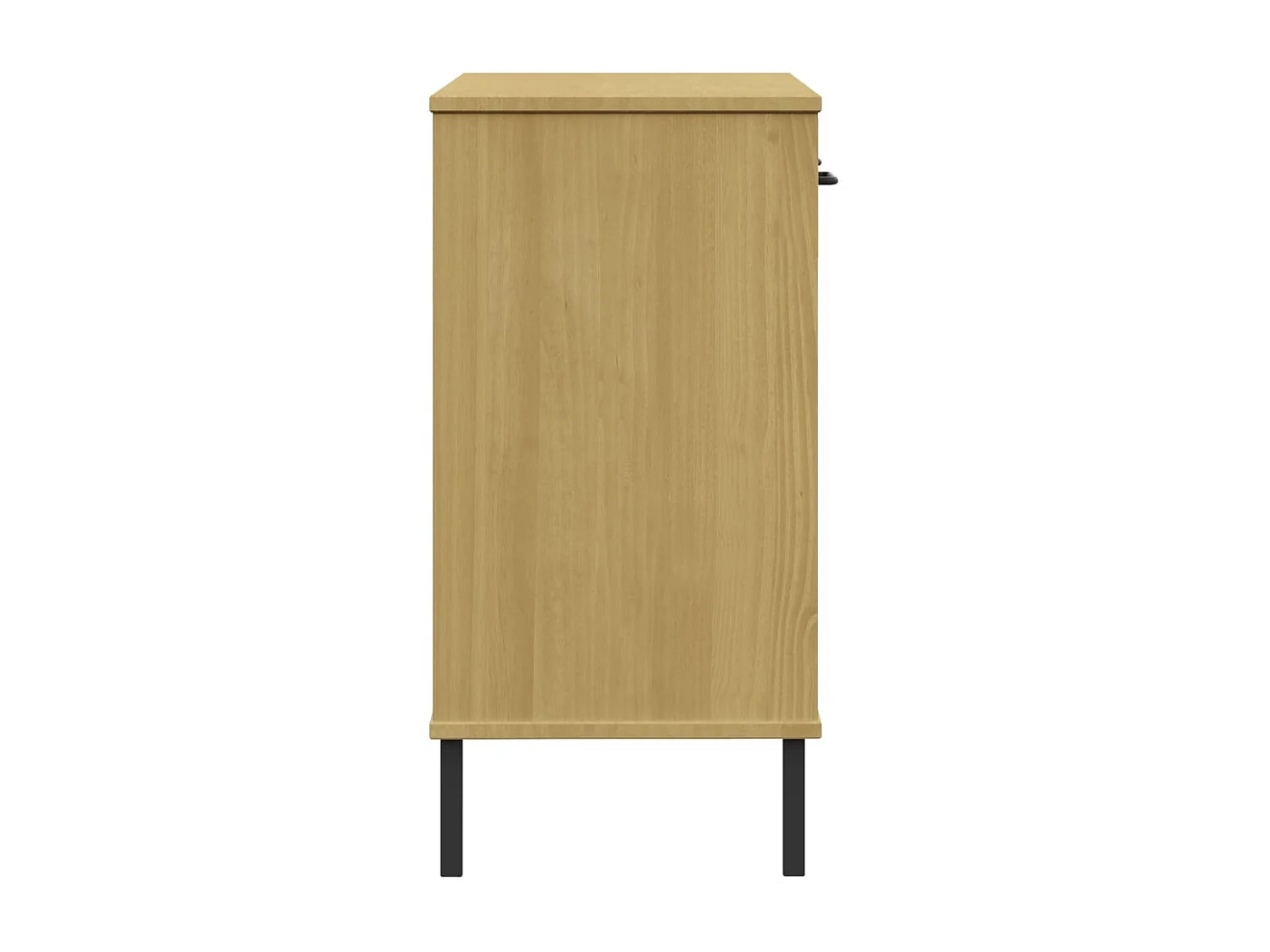 Armoire console avec pieds en métal Marron Bois pin massif OSLO