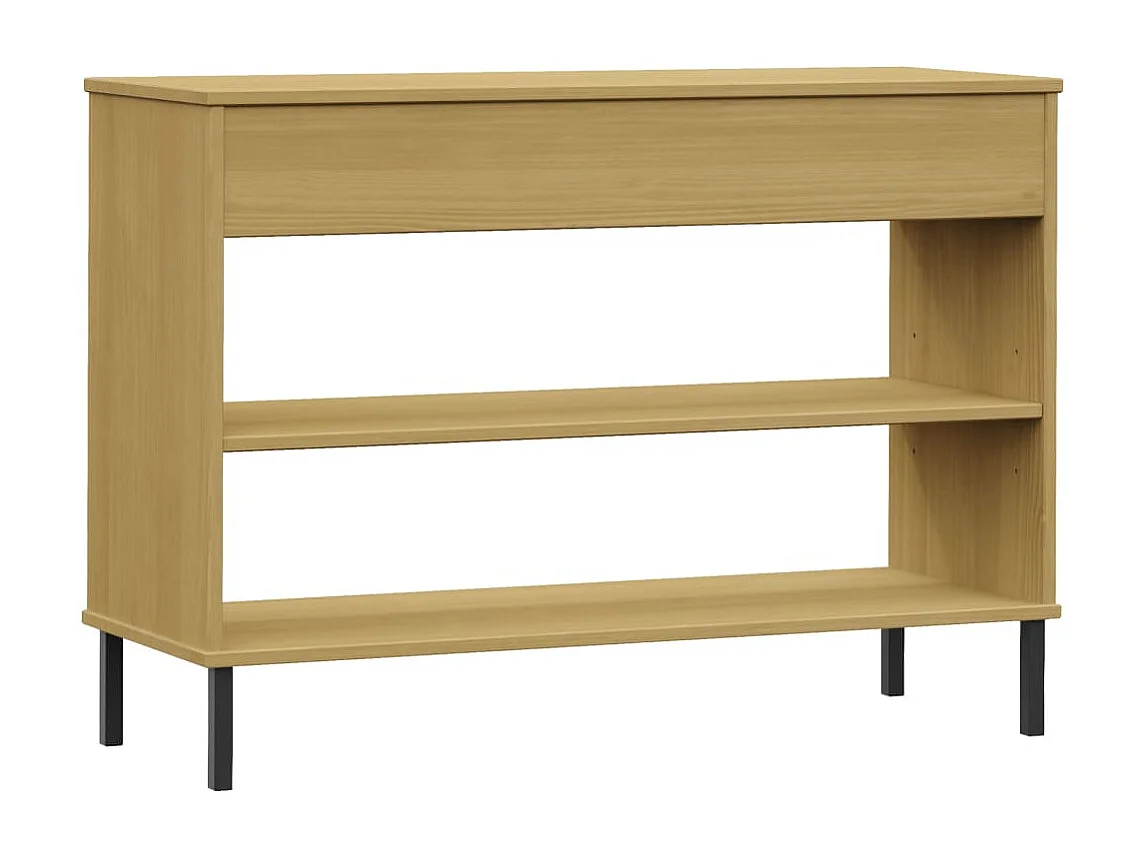 Armoire console avec pieds en métal Marron Bois pin massif OSLO