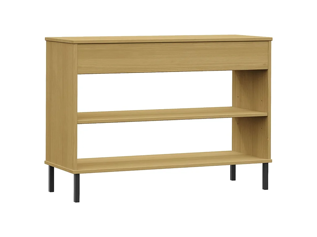 Armoire console avec pieds en métal Marron Bois pin massif OSLO
