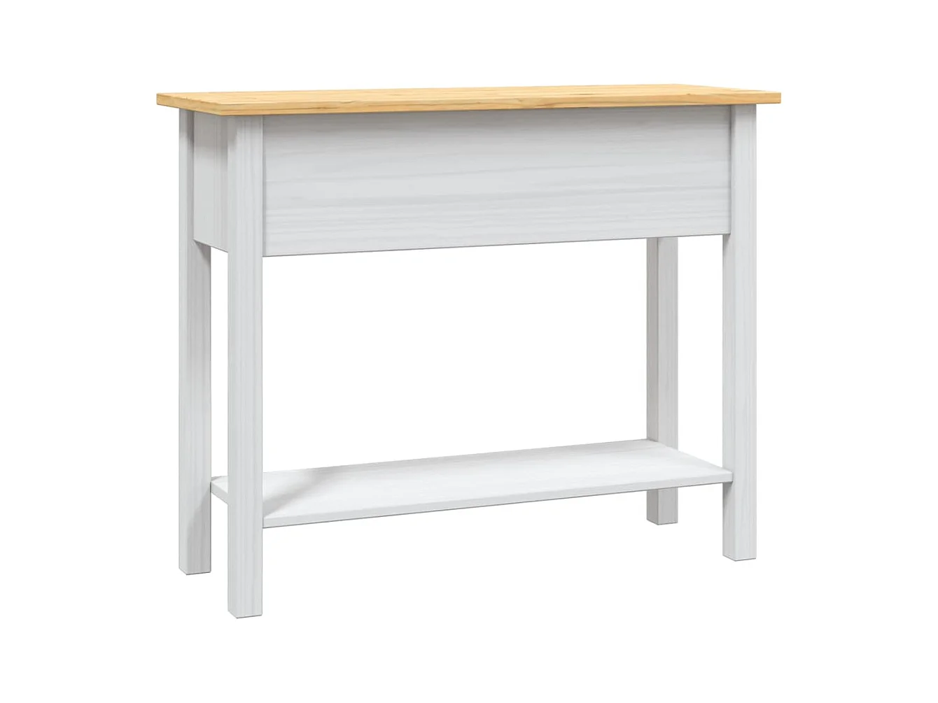 Konsolentisch Mexiko-Stil Kiefernholz Weiß 90x34,5x73 cm