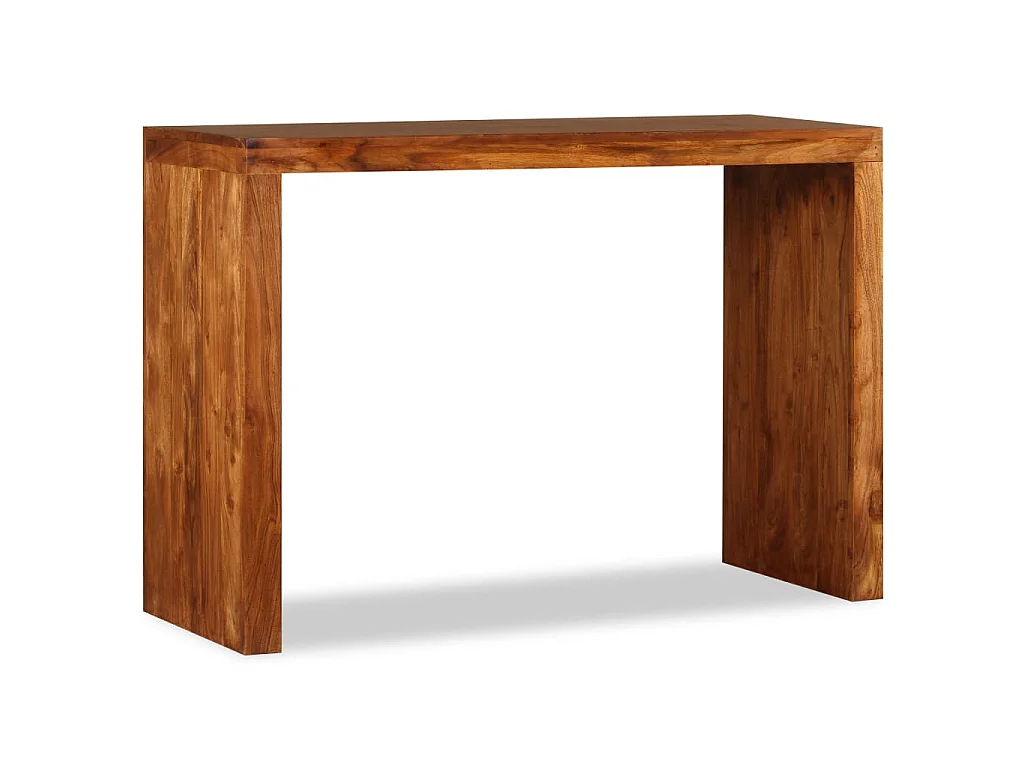 Table console Bois massif avec finition miel 110x40x76 cm