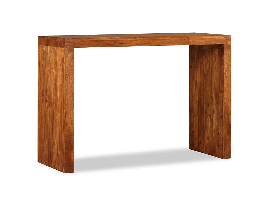 Table console Bois massif avec finition miel 110x40x76 cm