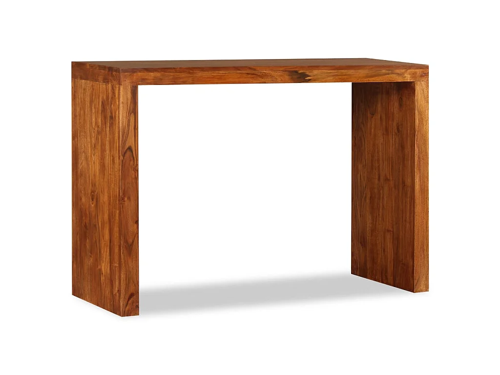 Table console Bois massif avec finition miel 110x40x76 cm