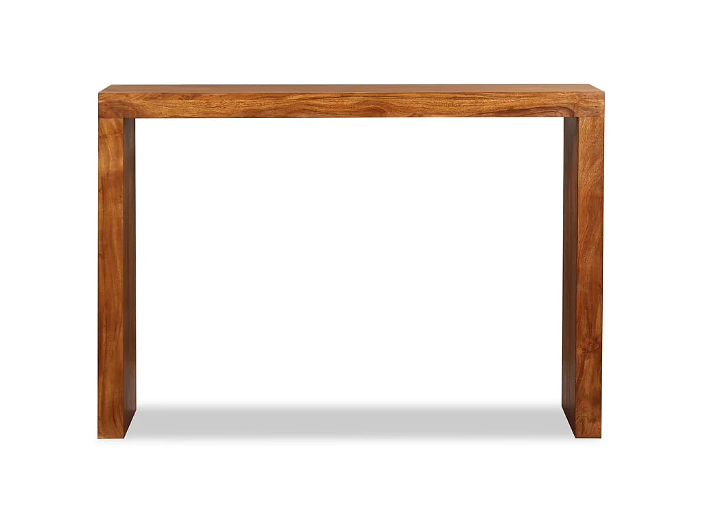 Table console Bois massif avec finition miel 110x40x76 cm