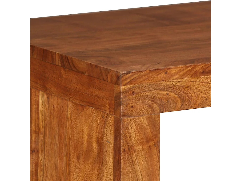 Table console Bois massif avec finition miel 110x40x76 cm