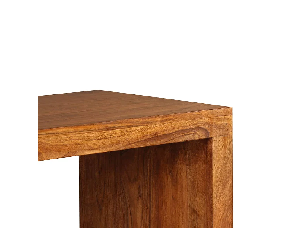 Table console Bois massif avec finition miel 110x40x76 cm