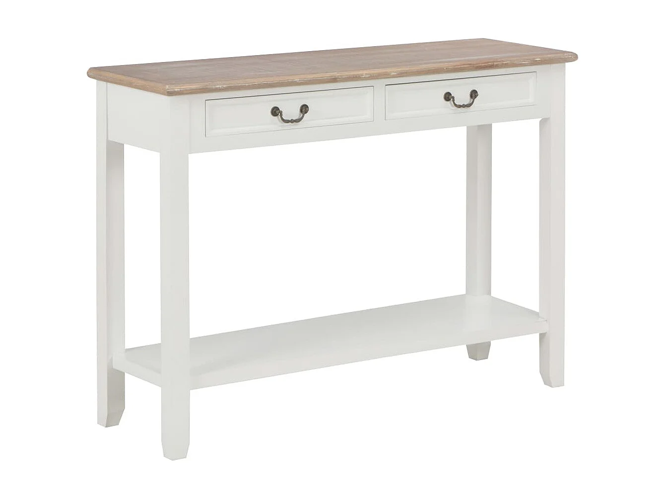 Tavolo Consolle Bianco 110x35x80 cm in Legno