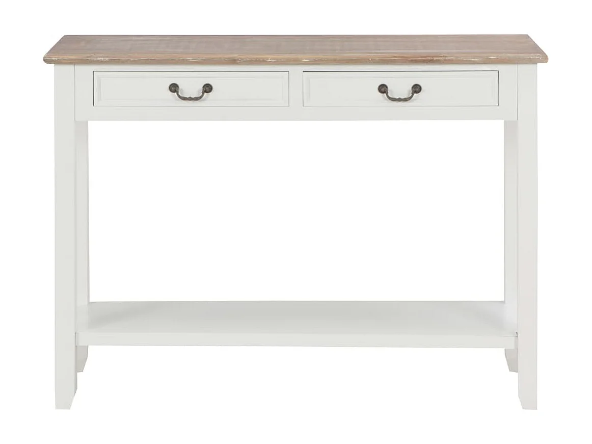 Tavolo Consolle Bianco 110x35x80 cm in Legno